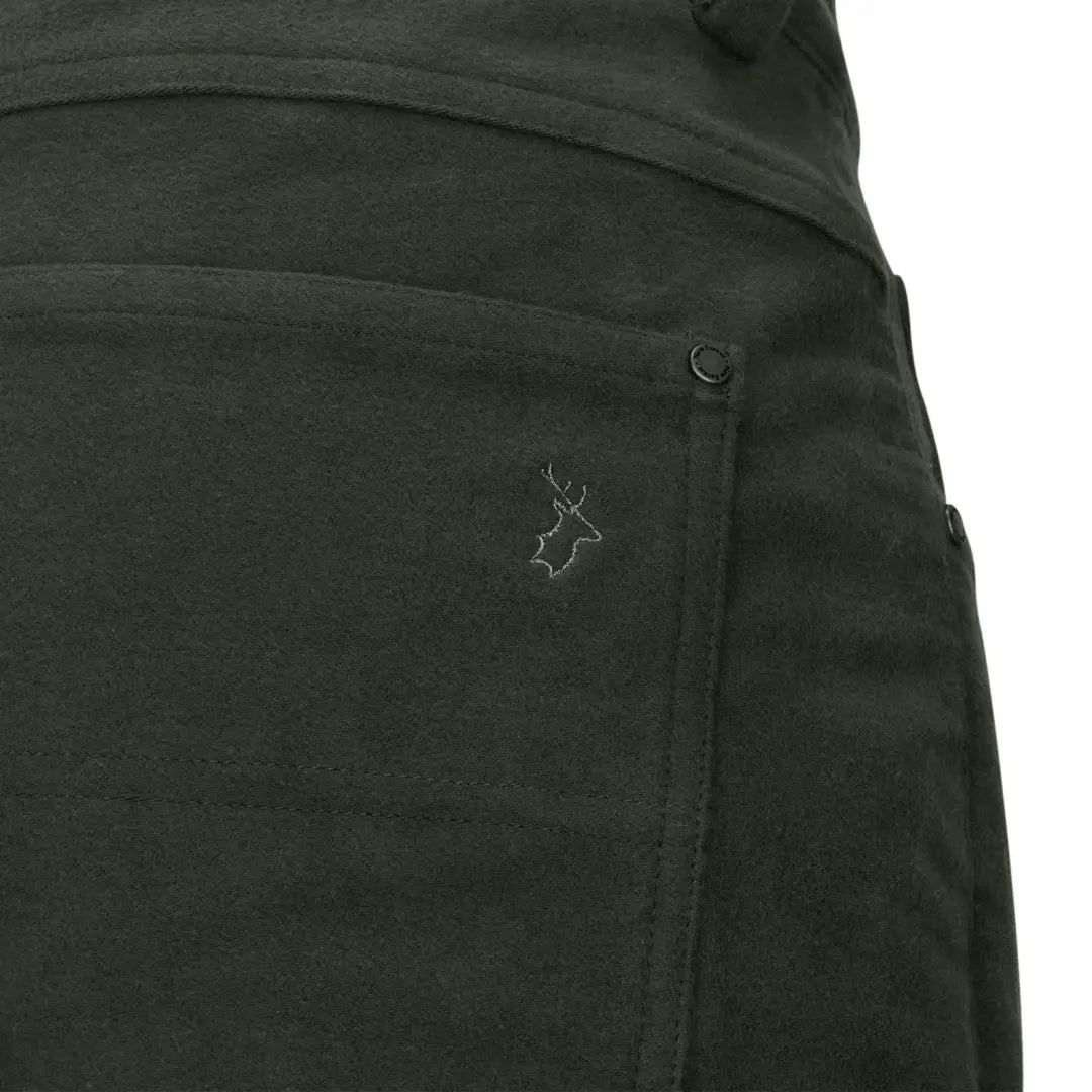 Dark green Moleskin jeans with back pocket from New Forest Moleskin Jeans