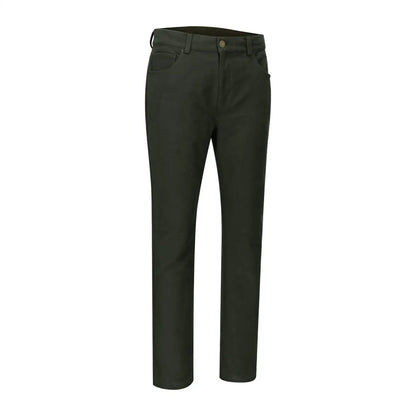 Dark green forest moleskin jeans showcases New Forest Moleskin Jeans for a stylish look