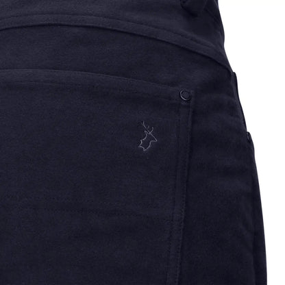 Dark blue moleskin jeans pocket with deer logo from New Forest Moleskin Jeans