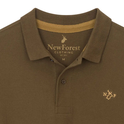 Olive-green New Forest Pique Polo Shirt perfect for casual outings and stylish comfort