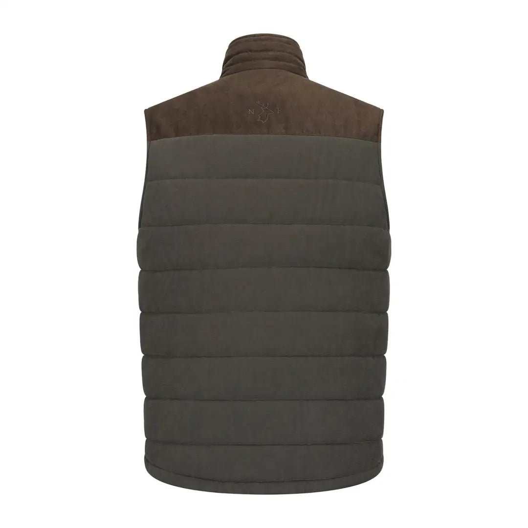 Olive green forest polar gilet puffer vest for cozy outdoor style