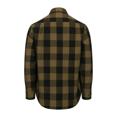 New Forest premium tattersall shirt in black olive plaid