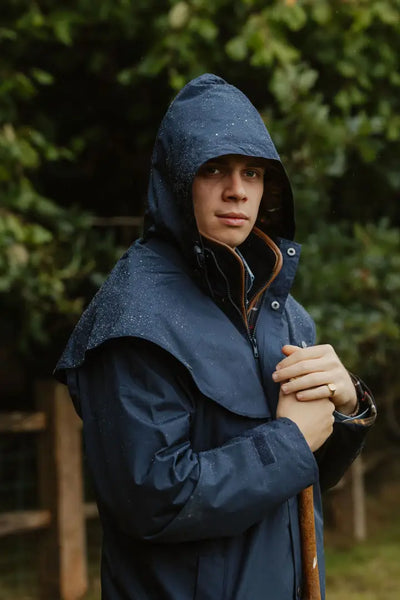 Waterproof hooded jacket for New Forest Ranger Men’s Full Length Waterproof Coat
