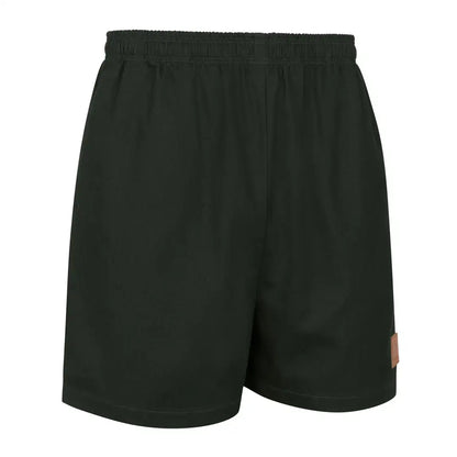 Black rugby shorts from New Forest Rugby Shorts, great for country clothing and hunting