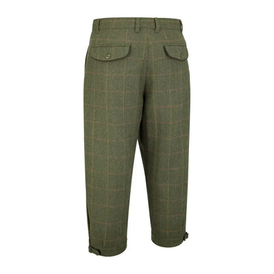 Olive green New Forest Tweed Breeks with side pockets and YKK zip fly