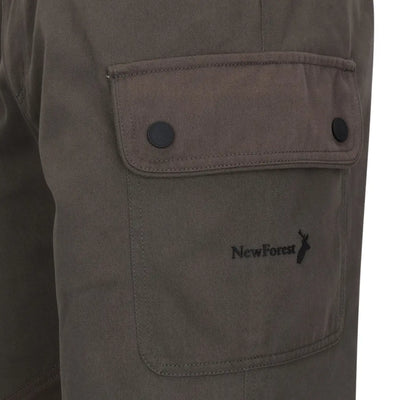Gray cargo pants with flap pocket from New Forest Winter Woodland Trousers, perfect for forest winter days