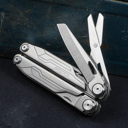 NexTool Flagship Captain multi tool with silver leather Gerber blades