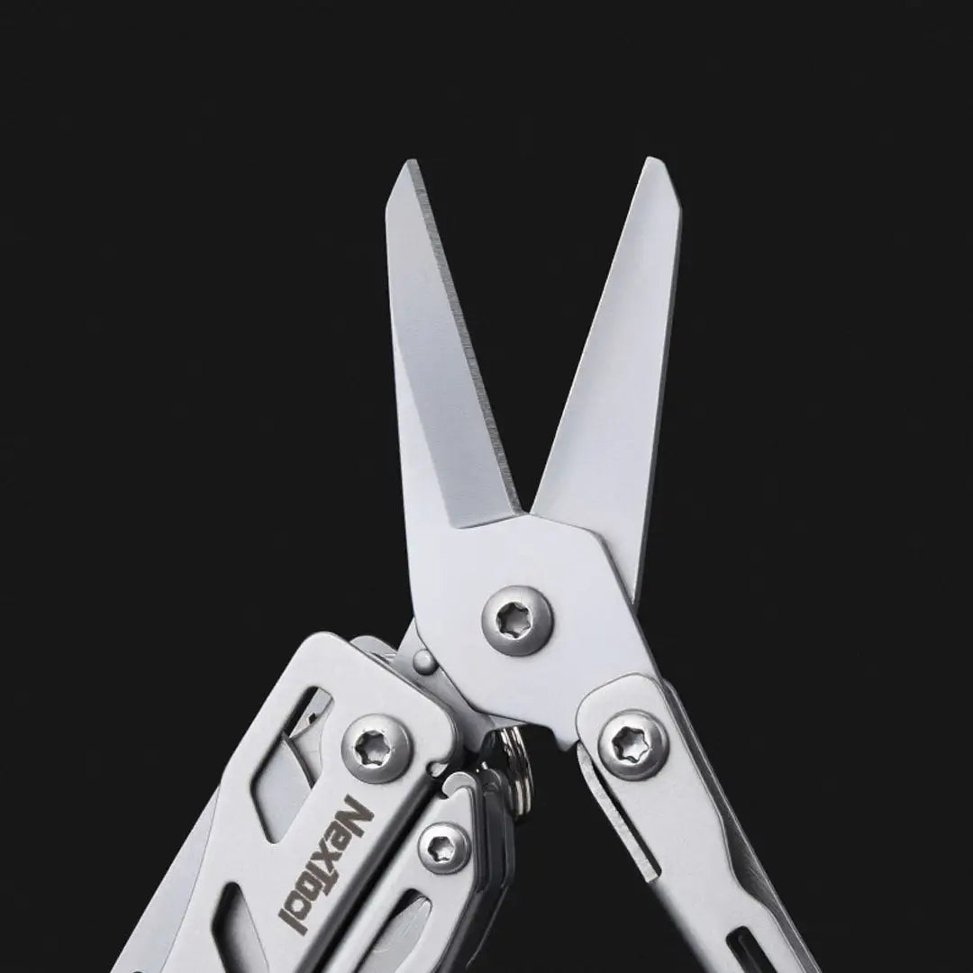 NexTool Flagship Mini Multi Tool with silver blades for outdoors hunting