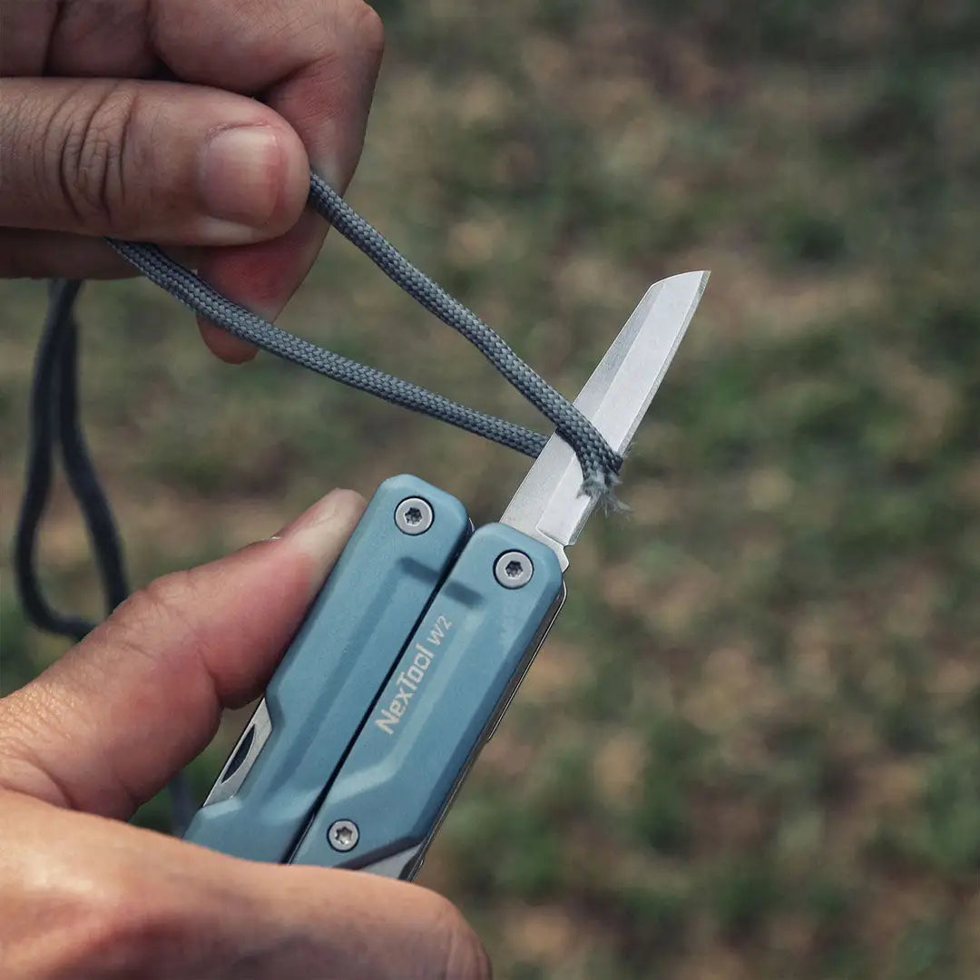 NexTool Light Wrench W2 blue folding knife with paracord handle