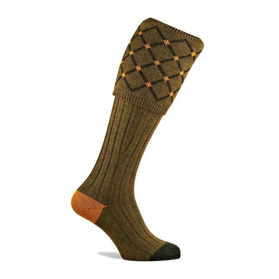 Knee-high argyle sock made from extra fine merino for the Pennine Regent Shooting Sock