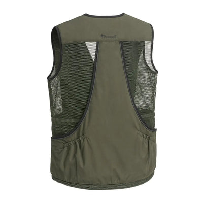 Olive green Pinewood Dog Sports Vest 2.0 with mesh panels for active dog sports lovers
