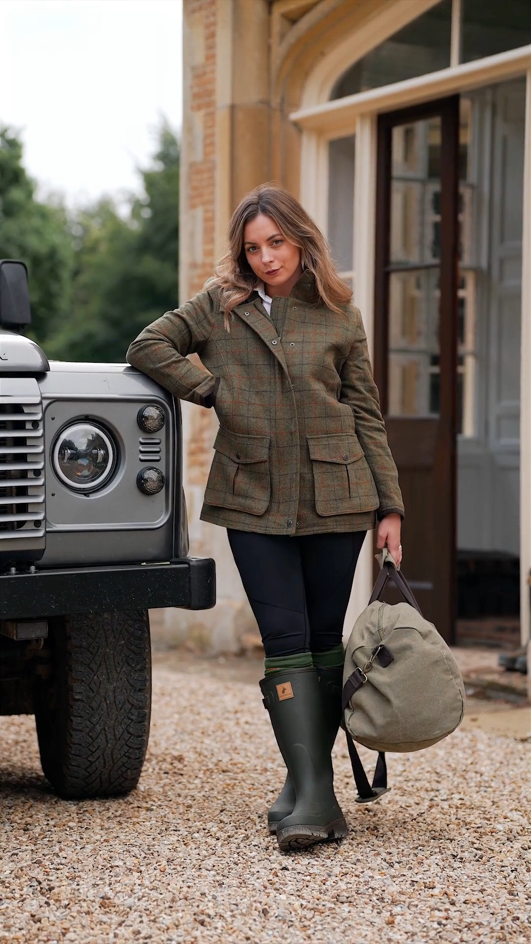 Load video: New Forest Jessica Tweed Field Coat