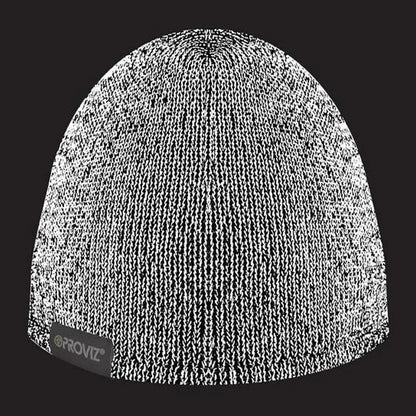 Black and white speckled Proviz Reflect360 fleece-lined beanie for outdoors hunting