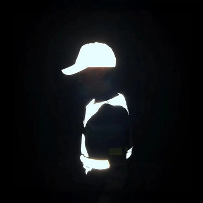 Proviz Reflect360 running cap: white reflective baseball hat in dark