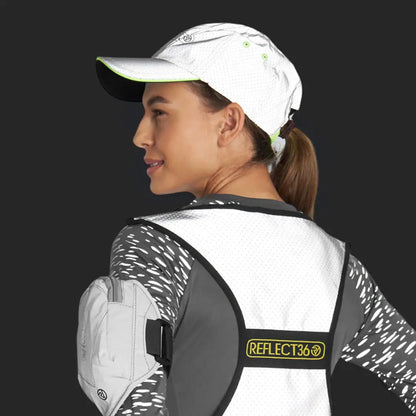 Proviz Reflect360 running cap in white with neon green trim