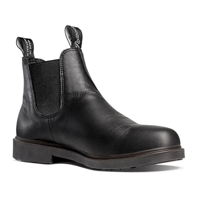 Black leather Chelsea boot from Redback Whistler Dress range with elastic panels and rubber sole