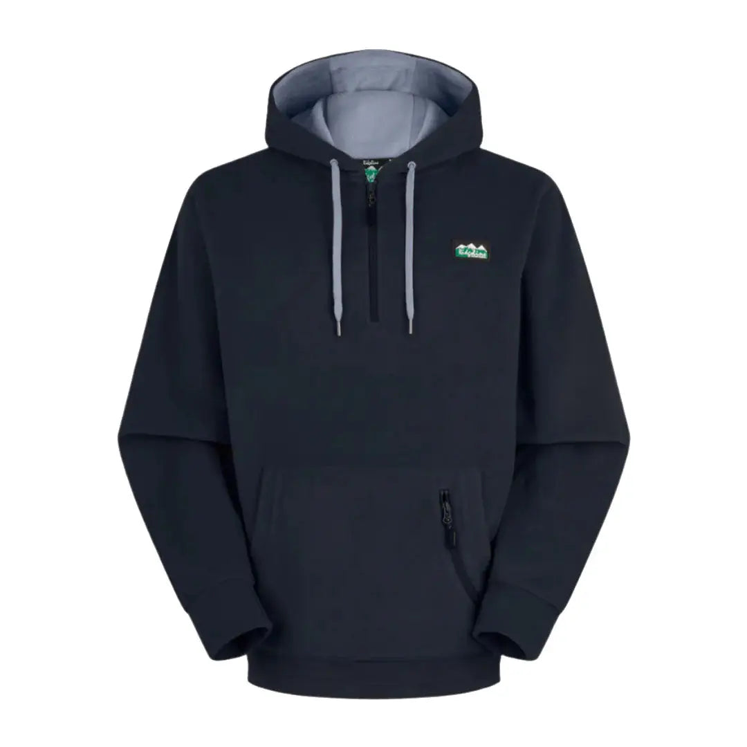 Black hooded sweatshirt from Ridgeline Ballistic Hooded Fleece, perfect for chilly autumn days