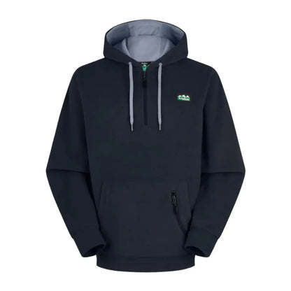 Black hooded sweatshirt from Ridgeline Ballistic Hooded Fleece, perfect for chilly autumn days