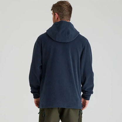 Navy Hooded Sweatshirt from Ridgeline Ballistic Fleece, perfect for chilly autumn days