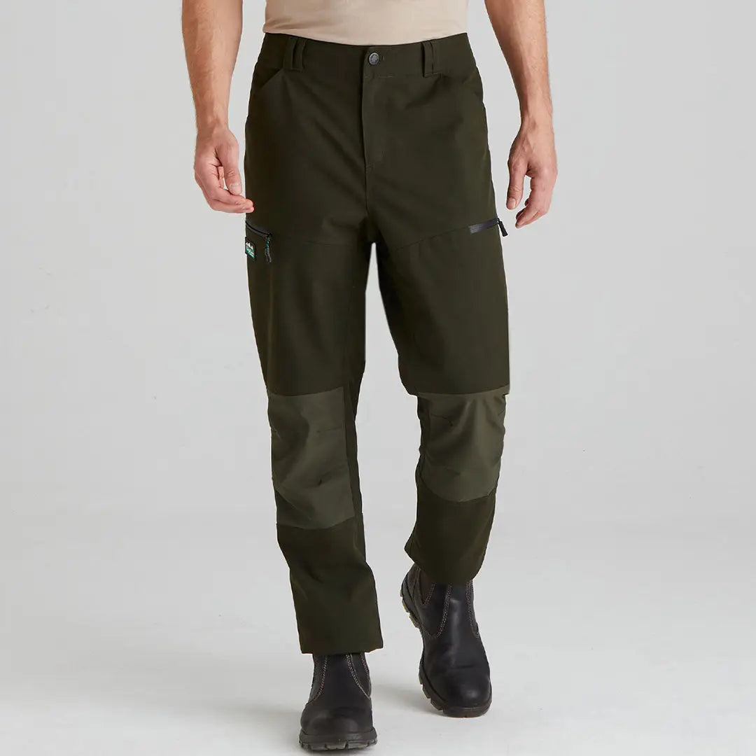 Olive green Ridgeline Cambrian Trousers perfect for all-day wear and worst weather adventures