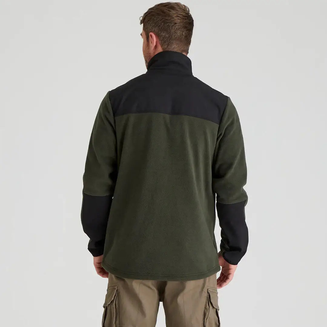 Olive green and black Ridgeline Hybrid Fleece Jacket for outdoor adventures