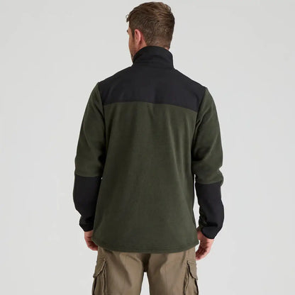Olive green and black Ridgeline Hybrid Fleece Jacket for outdoor adventures