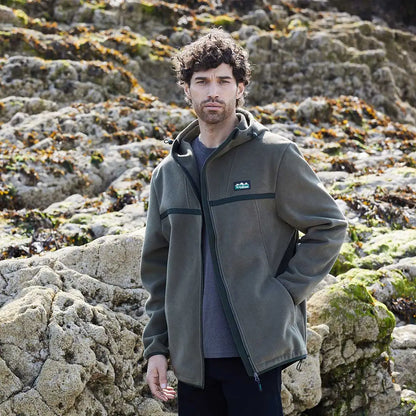 Olive green Hooded Fleece Jacket from Ridgeline Kodiak Pro Fleece, highly technical southern style