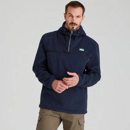Navy hooded anorak from Ridgeline Kodiak Pro Fleece collection featuring Southern Star style