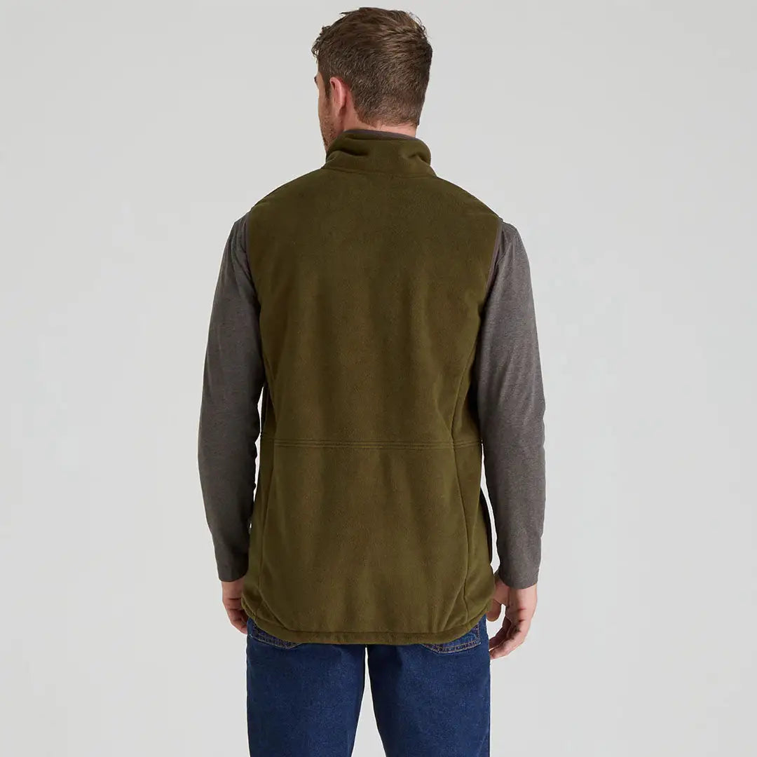 Olive green fleece vest Ridgeline Kodiak Gilet, perfect for outdoor adventures