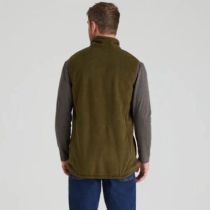 Olive green fleece vest Ridgeline Kodiak Gilet, perfect for outdoor adventures