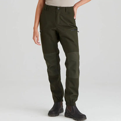 Olive green Ridgeline Ladies Cambrian Trousers for all-day wear in worst weather
