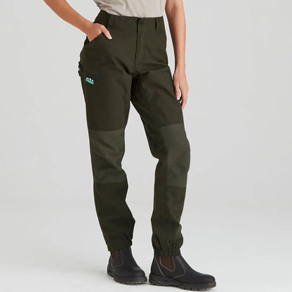 Olive green Ridgeline Ladies Cambrian Trousers for all-day wear in worst weather