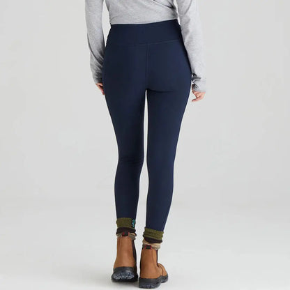 Navy Ridgeline Ladies Infinity Leggings with stylish brown boots for a chic look