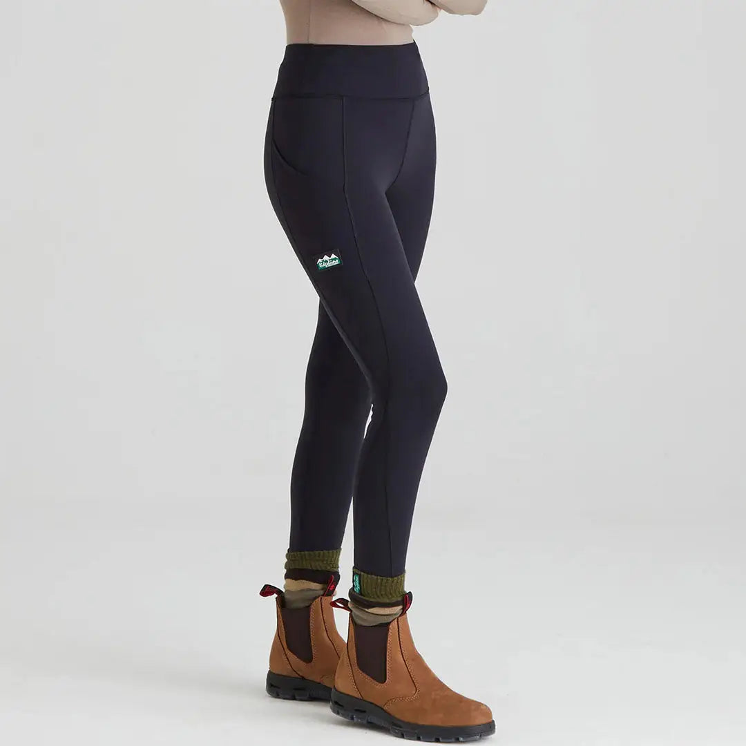 Black Ridgeline Ladies Infinity Leggings with pockets, perfect wear means country clothing