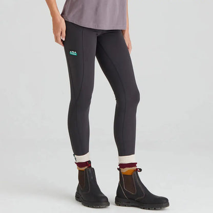 Dark Ridgeline Ladies Infinity Leggings with boots, comfy mid-weight leggings feature