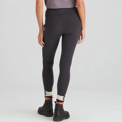 Dark gray Ridgeline Ladies Infinity Leggings showing mid-weight leggings feature