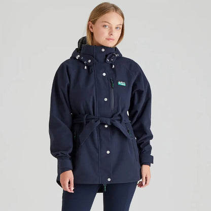 Navy belted hooded jacket from Ridgeline Ladies Monsoon Nordic Jacket collection