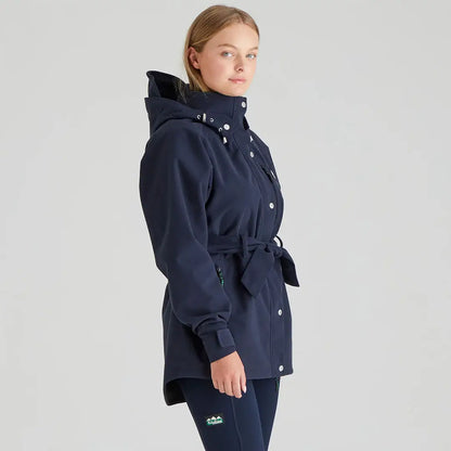 Navy belted hooded Ridgeline Ladies Monsoon Nordic Jacket perfect for winter warmth