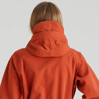 Orange hooded jacket from Ridgeline Ladies Monsoon Nordic Smock, perfect for chilly days