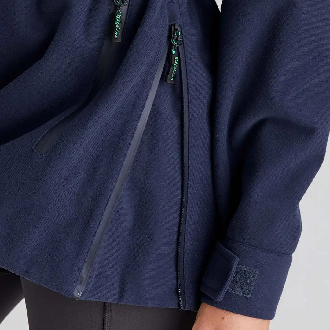 Navy blue Ridgeline Ladies Monsoon Nordic Smock with zipper perfect for stylish rain protection