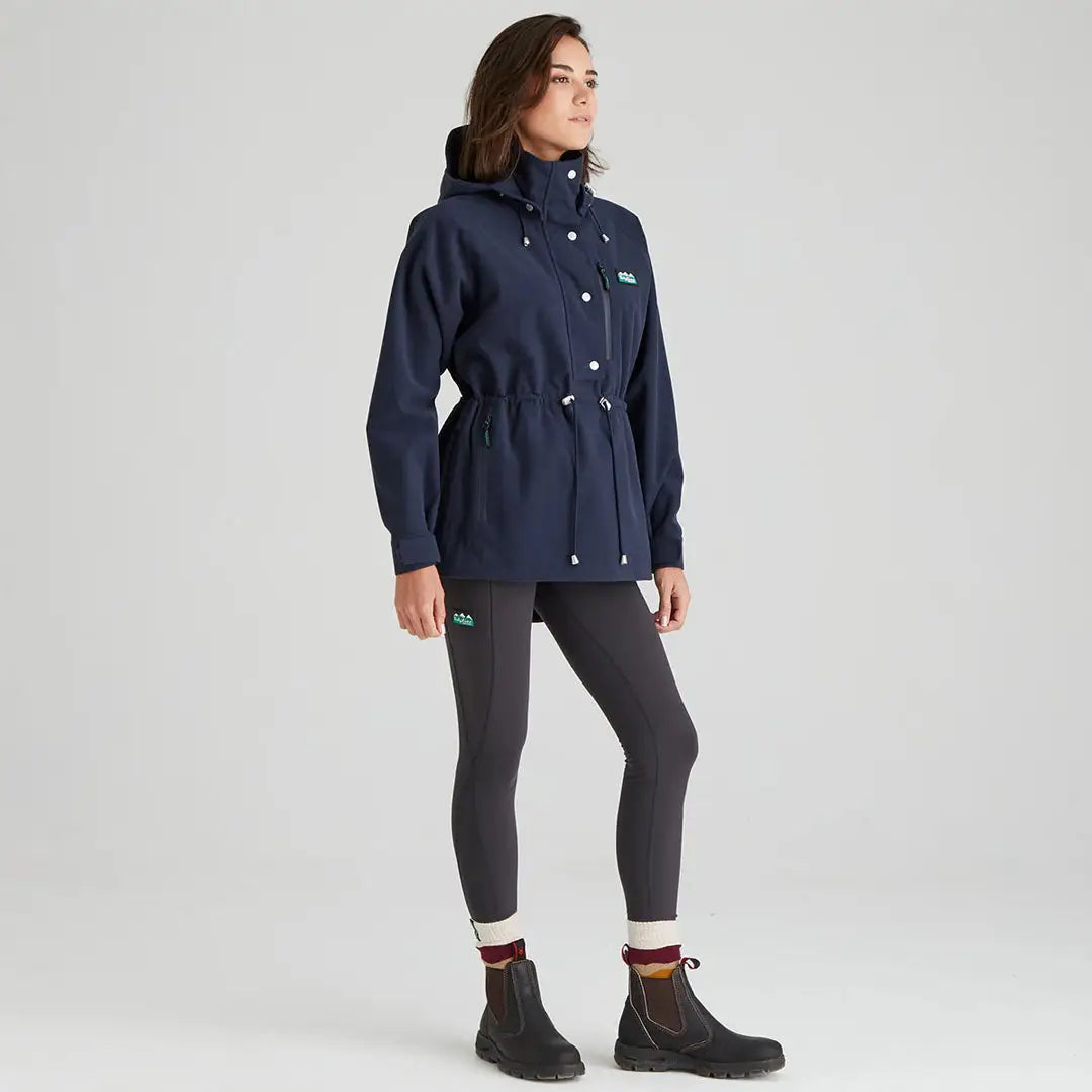 Navy blue hooded jacket from Ridgeline Ladies Monsoon Nordic Smock collection
