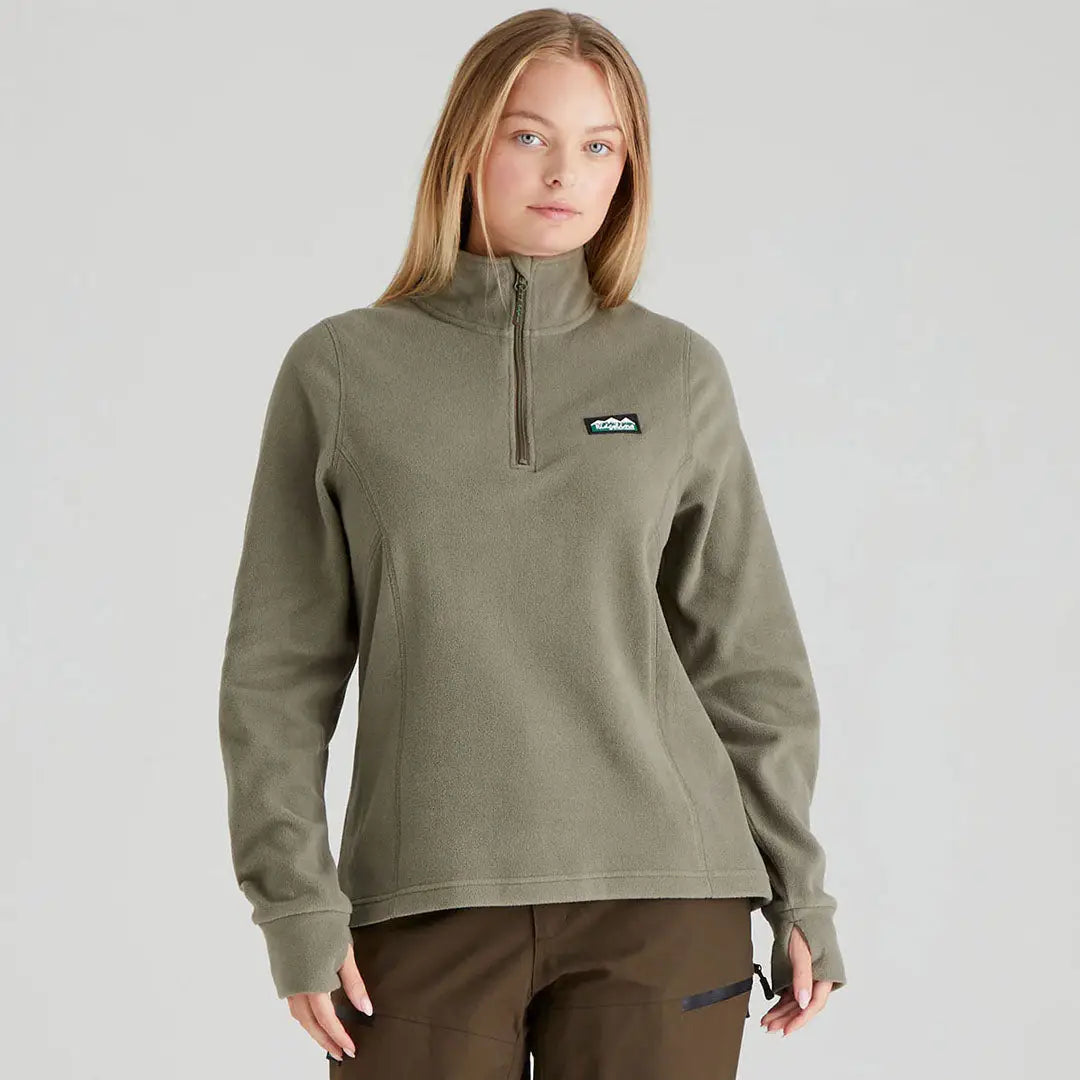 Olive green Ridgeline Ladies Narvik Fleece with highly functional polyester fleece