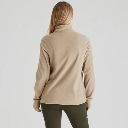 Tan fleece top from Ridgeline Ladies Narvik Fleece made with highly functional polyester fleece