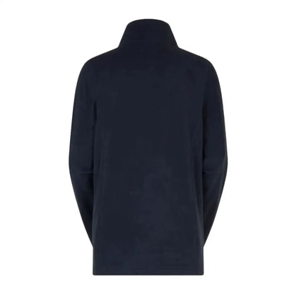 Navy blue collared jacket made from highly functional polyester fleece for ladies