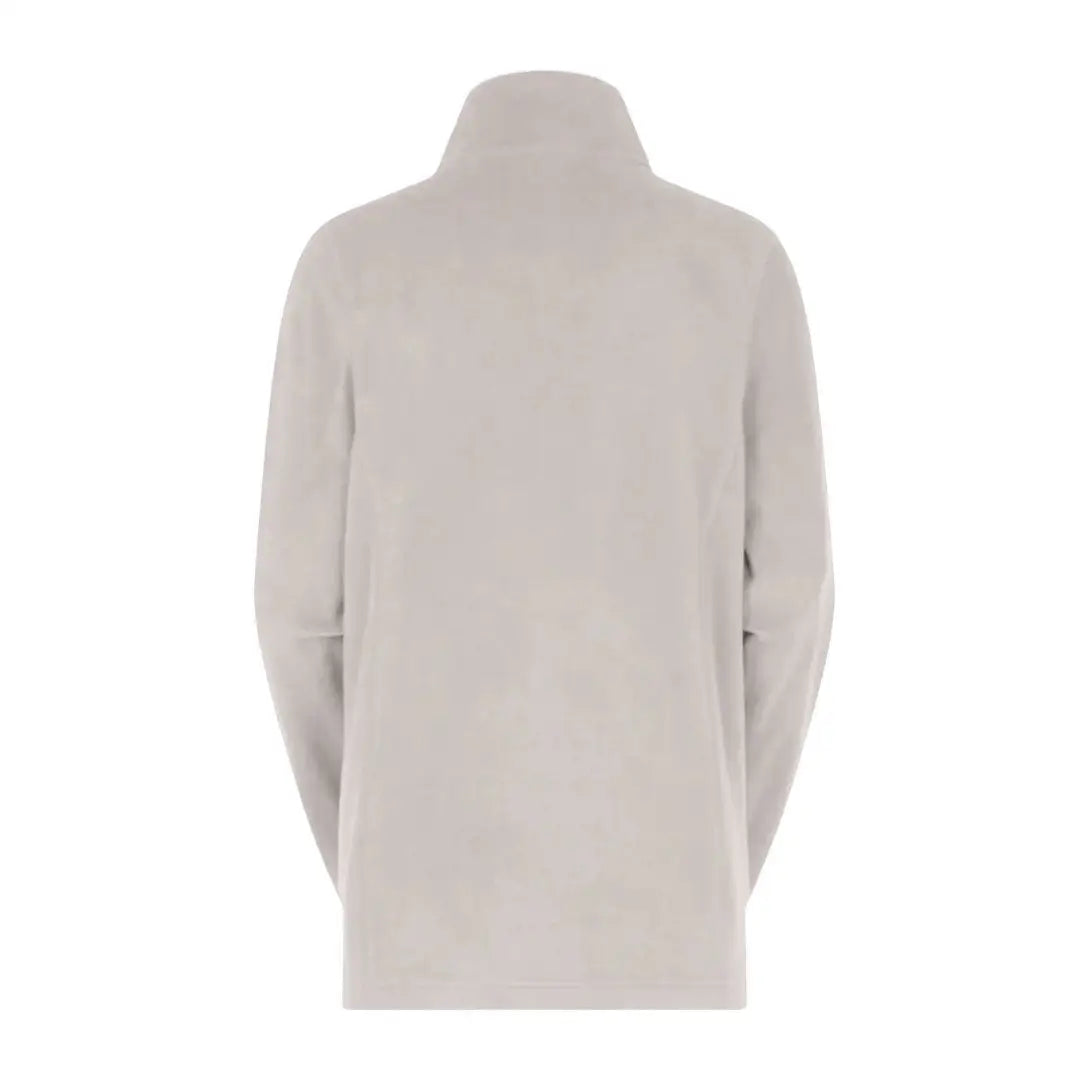 Gray long-sleeved collared shirt made from highly functional polyester fleece for ladies