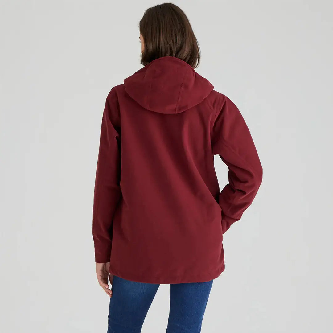 Burgundy Rhea Jacket hooded field coat for women, a tough and stylish hard-working field coat