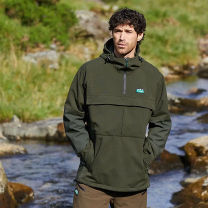 Olive green Cambrian Smock men’s anorak perfect for country hunting clothing