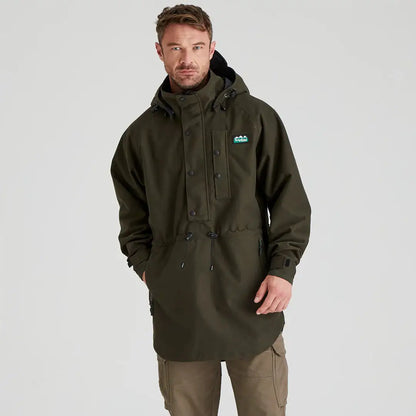 Olive green Ridgeline Mens Monsoon Classic Smock hooded anorak for rainy days