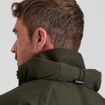 Olive green Ridgeline Mens Monsoon Classic Smock hooded jacket for rain