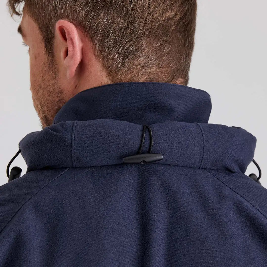 Navy blue collar with toggle on Ridgeline Mens Monsoon Classic Smock